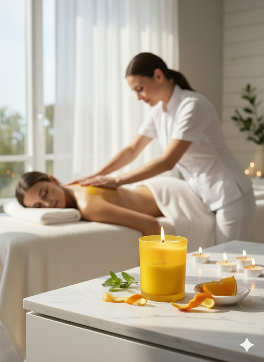 Vela de Masaje Naranja